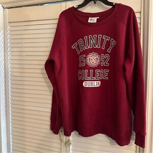 Trinity Burgundy Crew Neck Sweater
